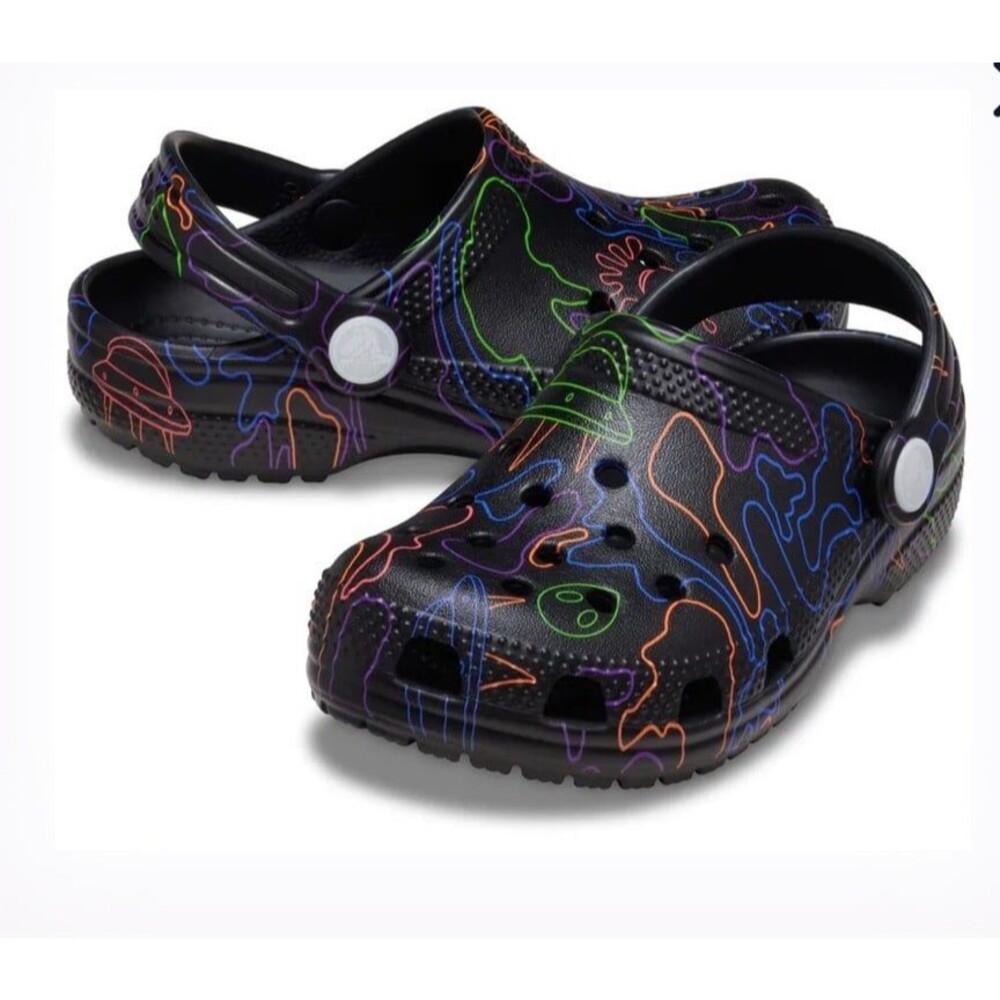 Like New Crocs Toddler Classic HI Vis Camo Clog